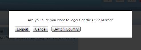 Switching Countries Upon Logout